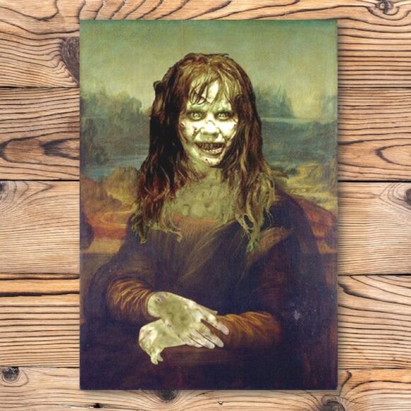 Mona Lisa Portrait Parody The Exorcist Refrigerator Locker‎ Fridge Magnet - Picture 1 of 2
